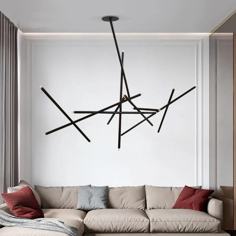 lustre post-moderne créatif personnalité nordique led forme branche
