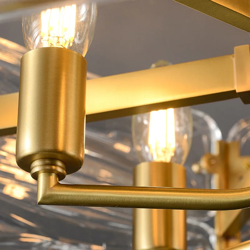 lustre nordique en cuivre led élégant pour décoration intérieure - vue 6 sur 13