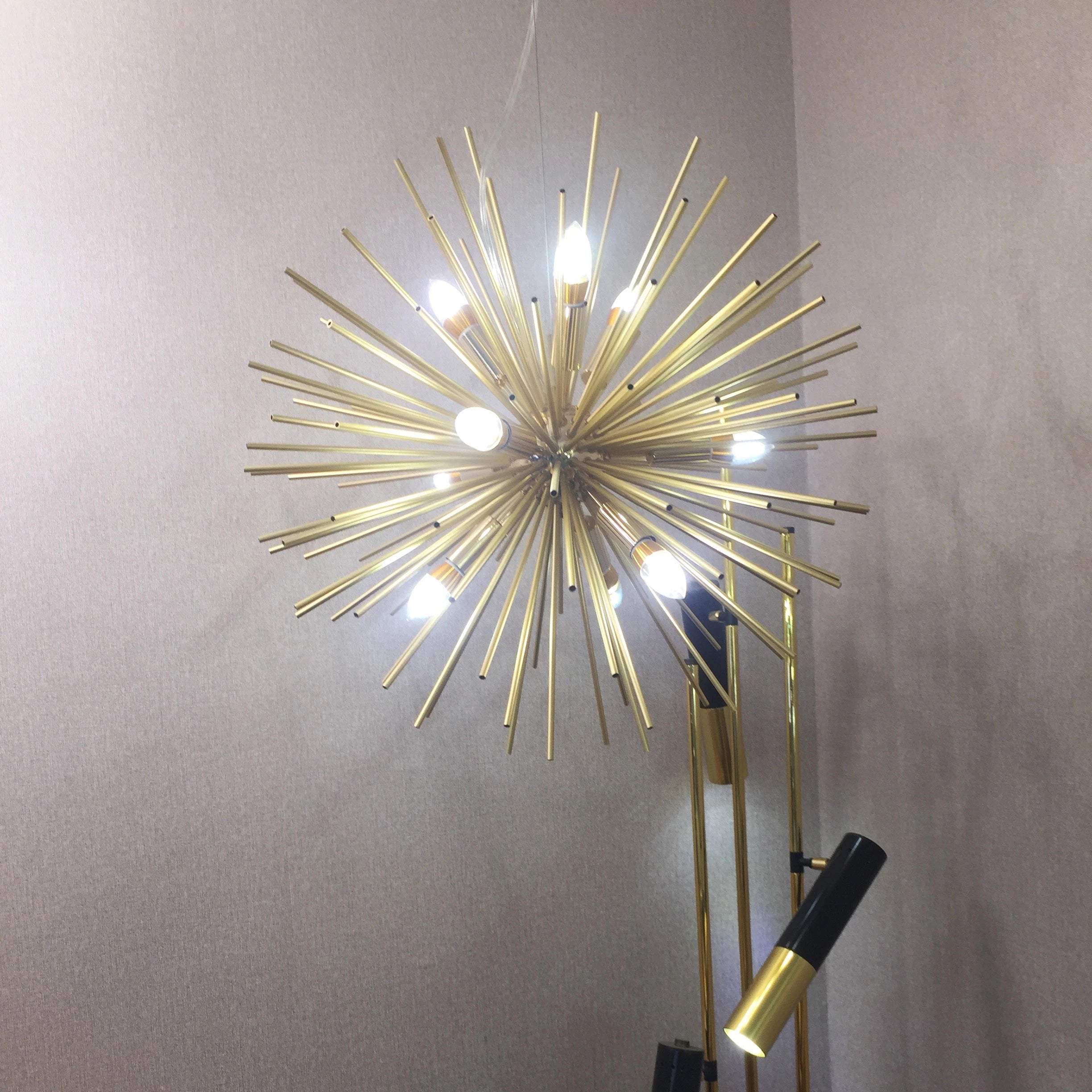 lustre nordique led en aluminium pissenlit spoutnik winfordo - vue 4 sur 7