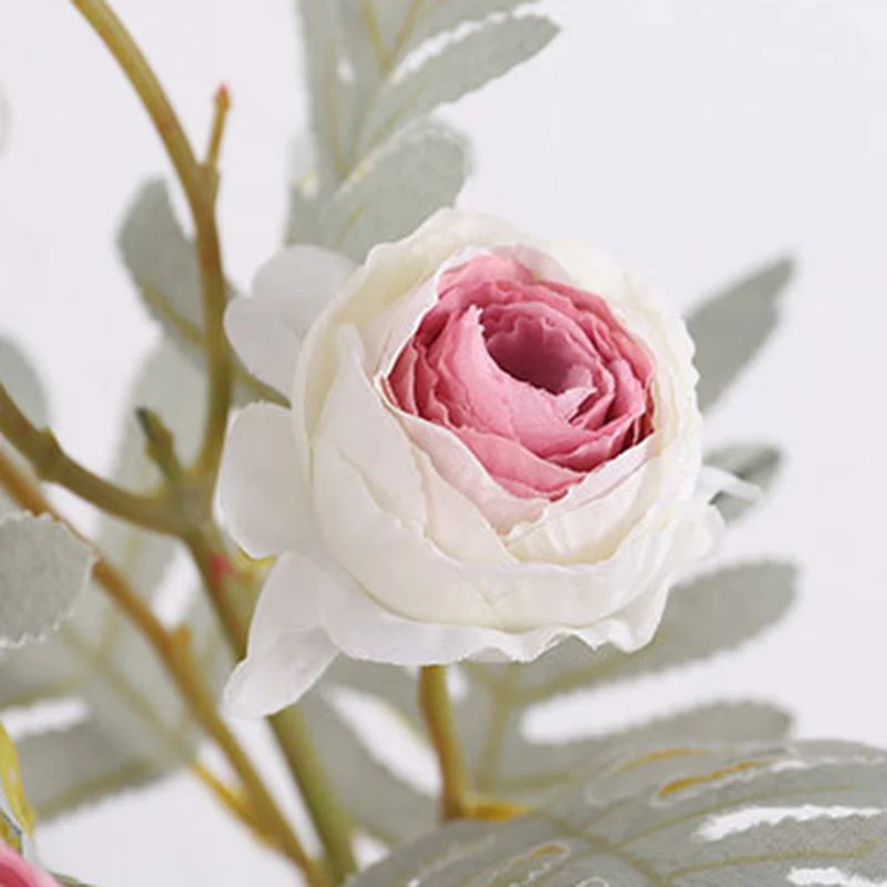 bouquet de roses artificielles en tissu pour déco mariage et maison - vue 7 sur 14