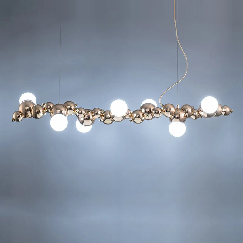 lustre led design moléculaire éclairage tendance 2024 suspension - vue 3 sur 16