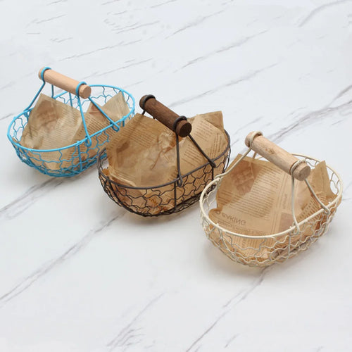 panier en métal pour œufs fruits et légumes - vue 4 sur 7