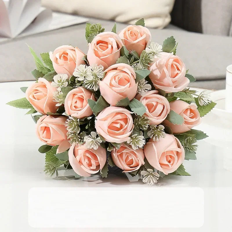 décoration florale en soie roses artificielles pour intérieur et extérieur - vue 5 sur 14