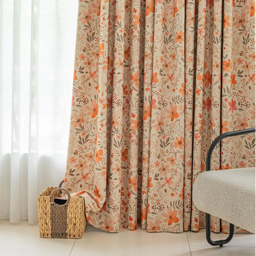 Rideau occultant motif floral moderne pour salon chambre