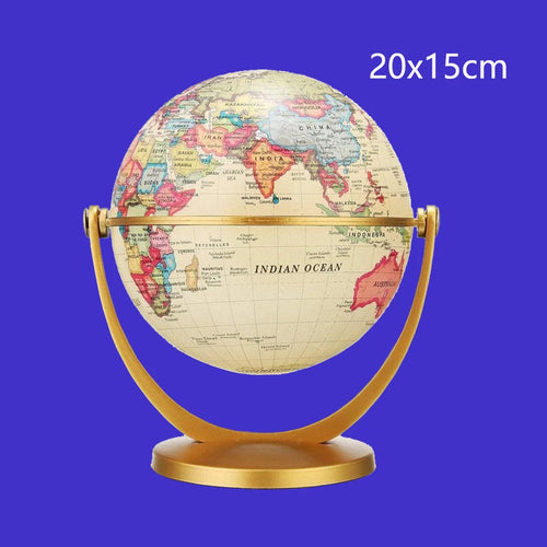 globe terrestre rétro rotatif pour apprendre la géographie et décorer - vue 7 sur 7