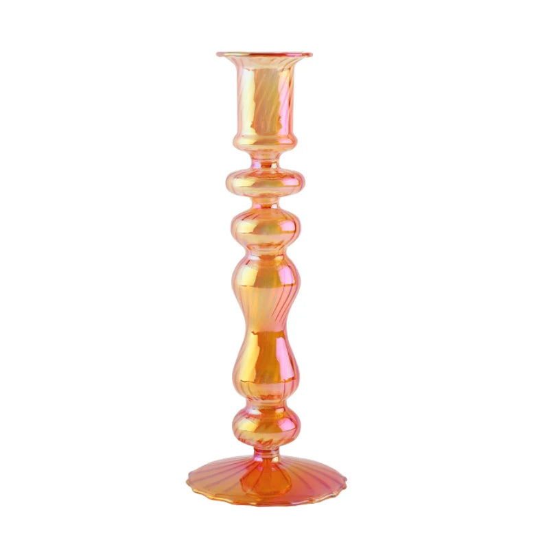 bougeoirs rétro coniques haut en verre pour décoration - vue 28 sur 32