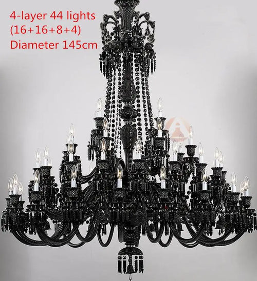 lustre en cristal à 44 bras pour hôtel et centre commercial - vue 9 sur 12
