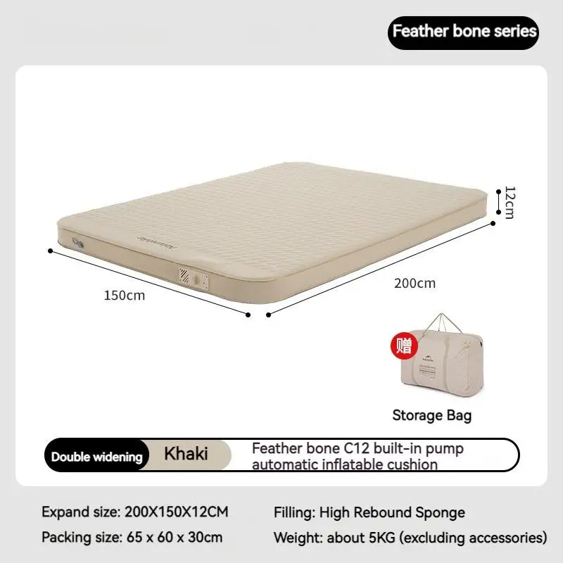 matelas gonflable portable pour camping et pique-nique familial