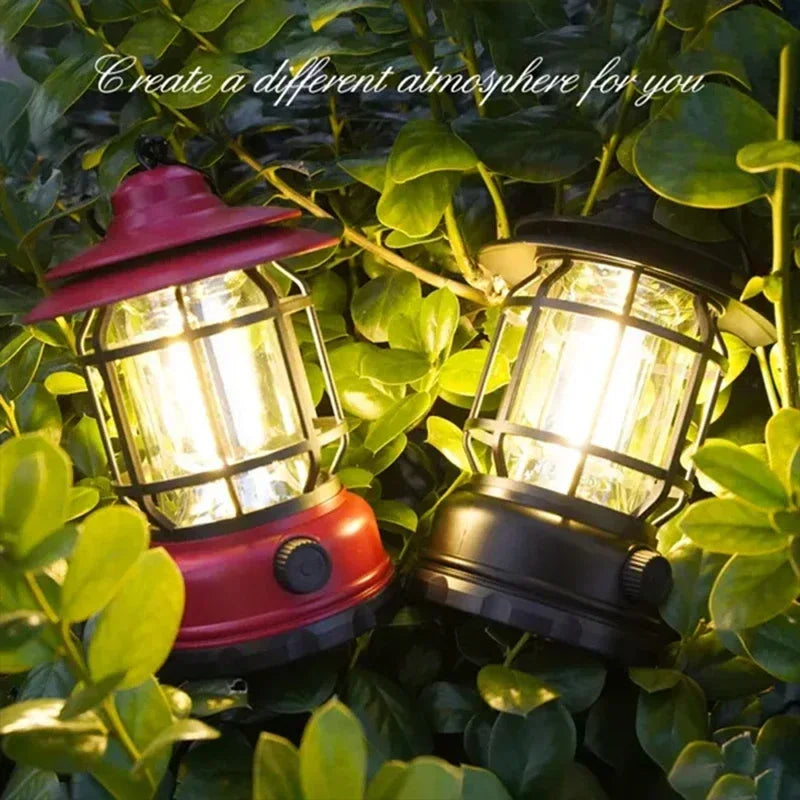 lampe de camping rétro rechargeable étanche pour aventures en plein air - vue 5 sur 8