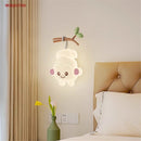 applique murale singe cartoon lumineuse pour chambre d'enfants