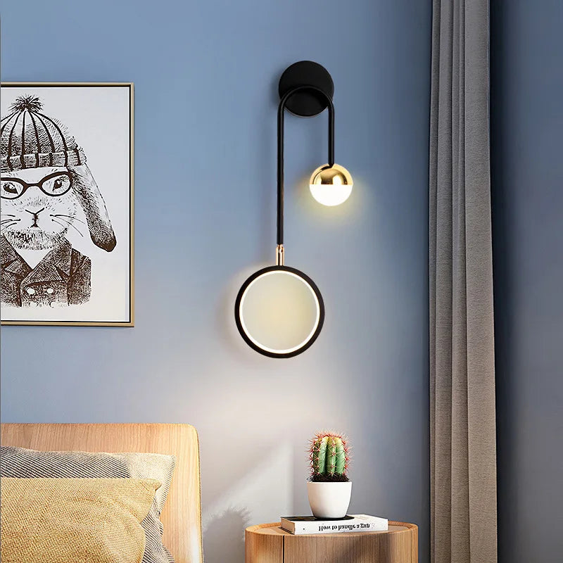 applique murale led rotative moderne nordique de luxe décorative - vue 4 sur 9