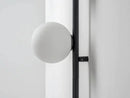 applique murale led longue avec prise de câble en verre rond