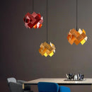 lampes suspendues créatives en bois avec cordon réglable
