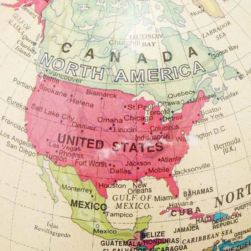 globe terrestre rétro pour apprendre la géographie et décorer - vue 4 sur 7