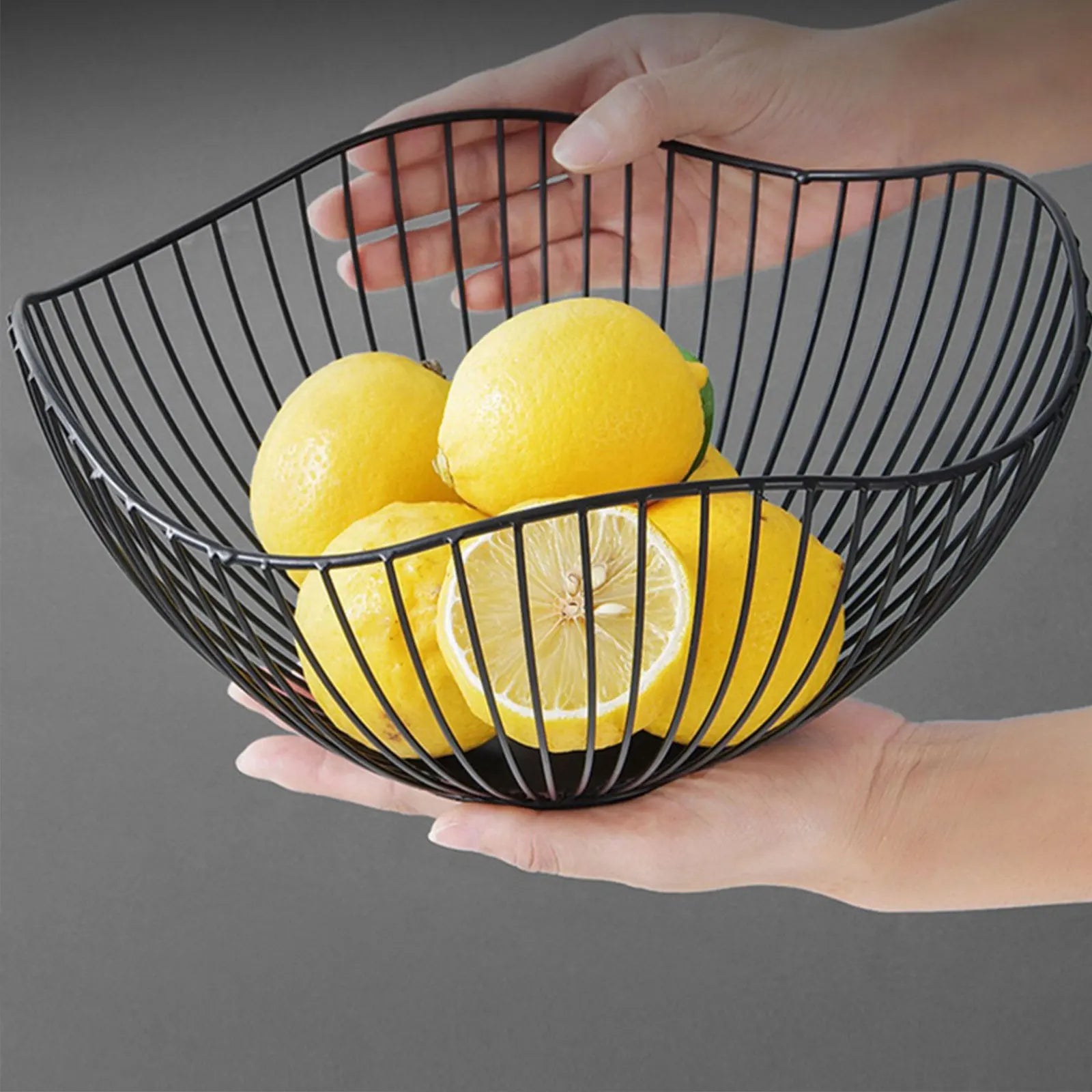 paniers à fruits en métal pour rangement cuisine et desserts - vue 7 sur 14