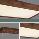 Lustre led modernes design bois foncé pour décoration intérieure