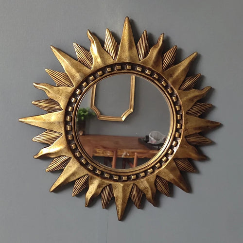 miroir décoratif rond vintage pour une décoration créative intérieure