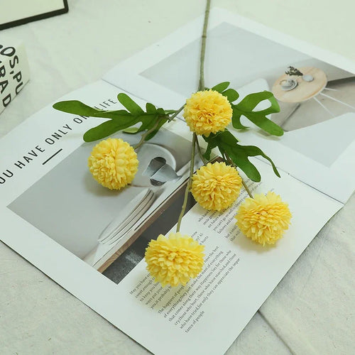 branche de chrysanthème artificielle pour décoration florale élégante - vue 14 sur 14