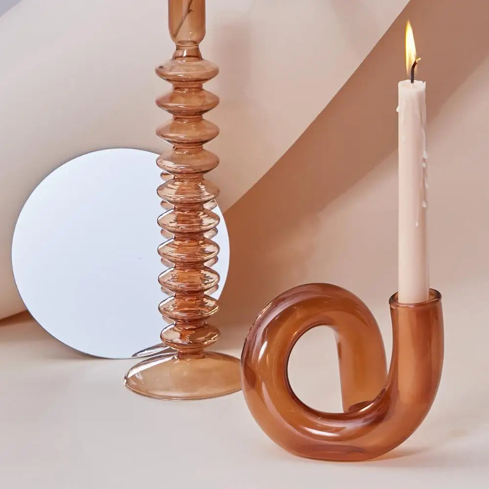 vases en verre bougeoirs décoratifs pour mariage et événements - vue 6 sur 14