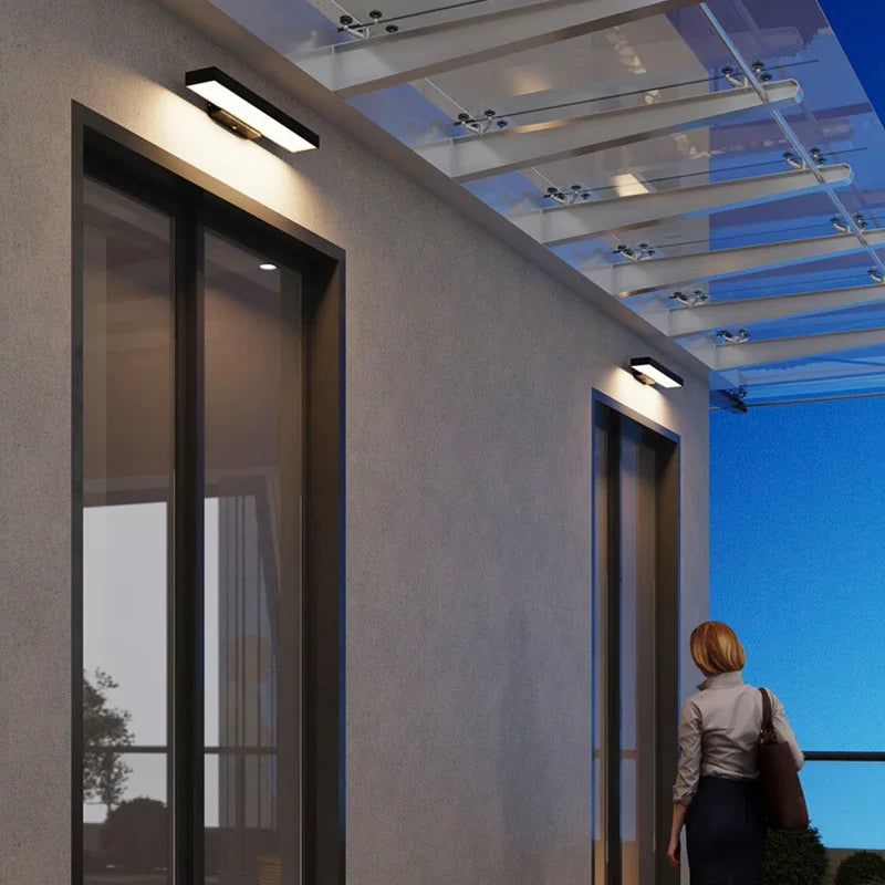 Outdoor Sensing Wall Lamp, Outdoor Waterproof Wall, Villa Courtyard Waterproof, Entrance Door Human Body Sensing Lamp - vue 6 sur 8