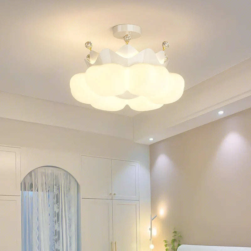 plafonnier romantique en forme de nuage pour chambre d'enfant - vue 6 sur 12