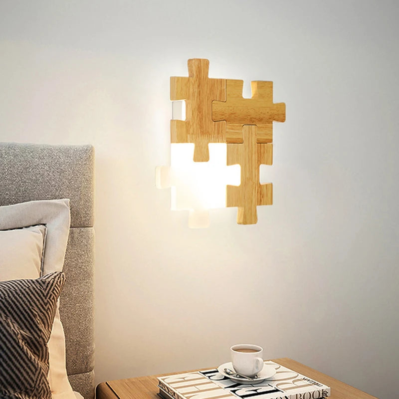 Applique murale LED en bois au design nordique - vue 5 sur 8