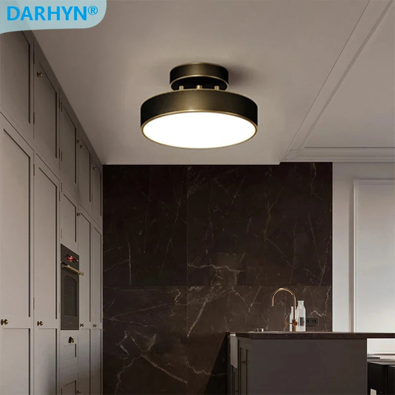 plafonnier nordique simple rond led éclairage lustre