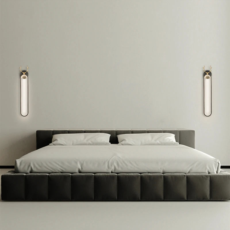 applique murale à led en cuivre tête de cerf art déco moderne - vue 4 sur 12