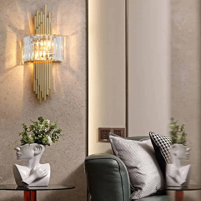 applique murale en cristal moderne pour décoration intérieure - vue 5 sur 9