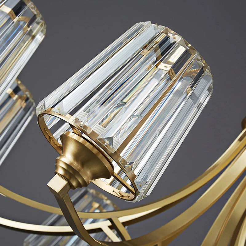 SANDYHA moderne cristal cuivre lustres nordique luxe Design intérieur décor à la maison lampe à LED pour salon salle à manger chambre - vue 6 sur 10