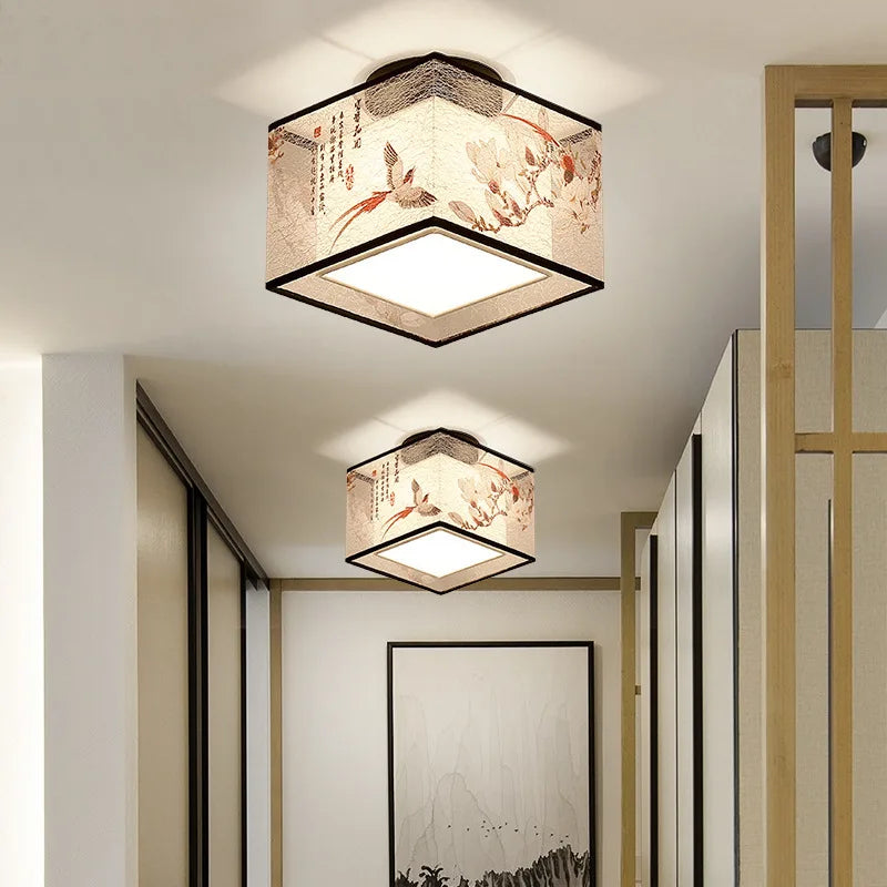 plafonnier style chinois pour hôtel villa hall d'entrée et balcon
