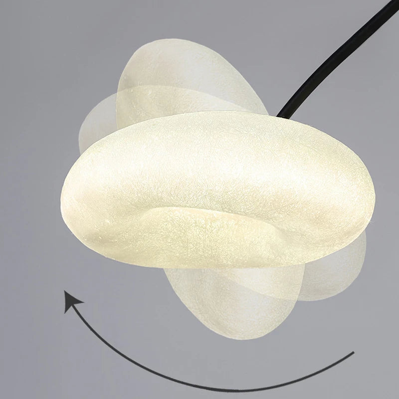 OUFULA pêche lampadaire nordique moderne famille salon à côté du canapé créatif nuage LED décoratif lampe sur pied - vue 5 sur 8