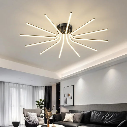 plafonnier led moderne en cuivre pour décoration artistique