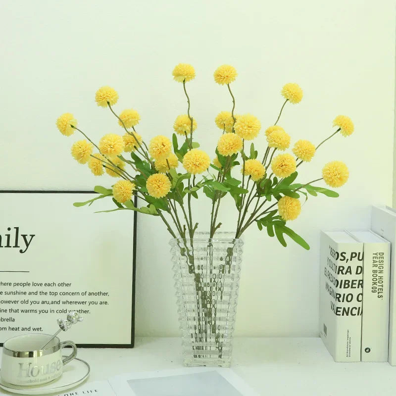 branche de chrysanthème artificielle pour décoration florale élégante - vue 4 sur 14