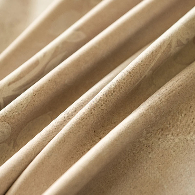 Rideau occultant motif plante style moderne salon chambre