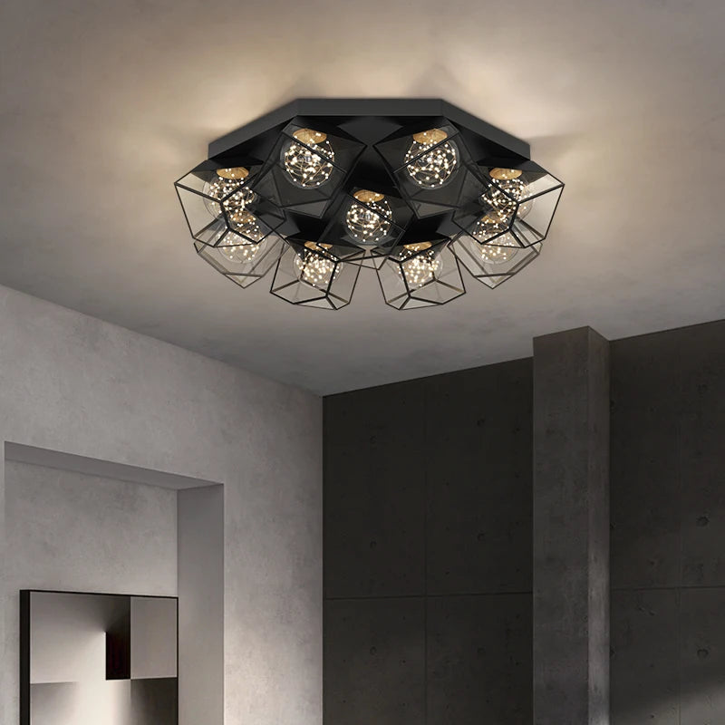 lampe de salon nordique rubik's cube étoilé luxueuse moderne - vue 5 sur 10