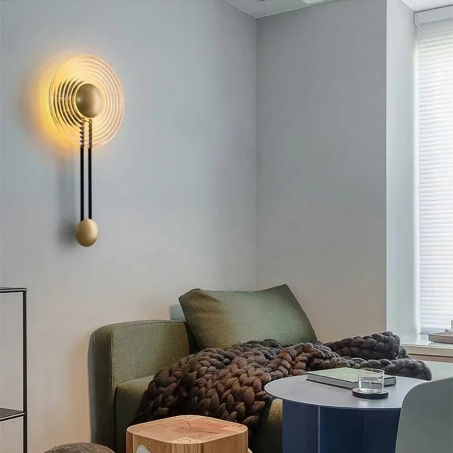 applique murale led nordique à ondulations design moderne et simple - vue 3 sur 10