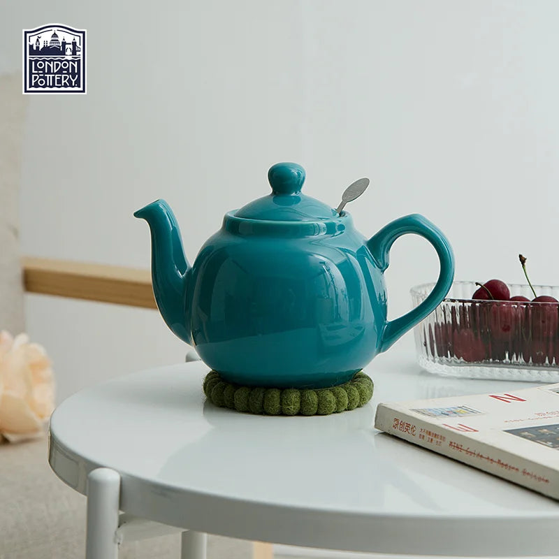 theiere farmhouse ceramique avec filtre inox style anglais