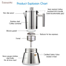 Cafetière italienne inox design induction easyworkz diego
