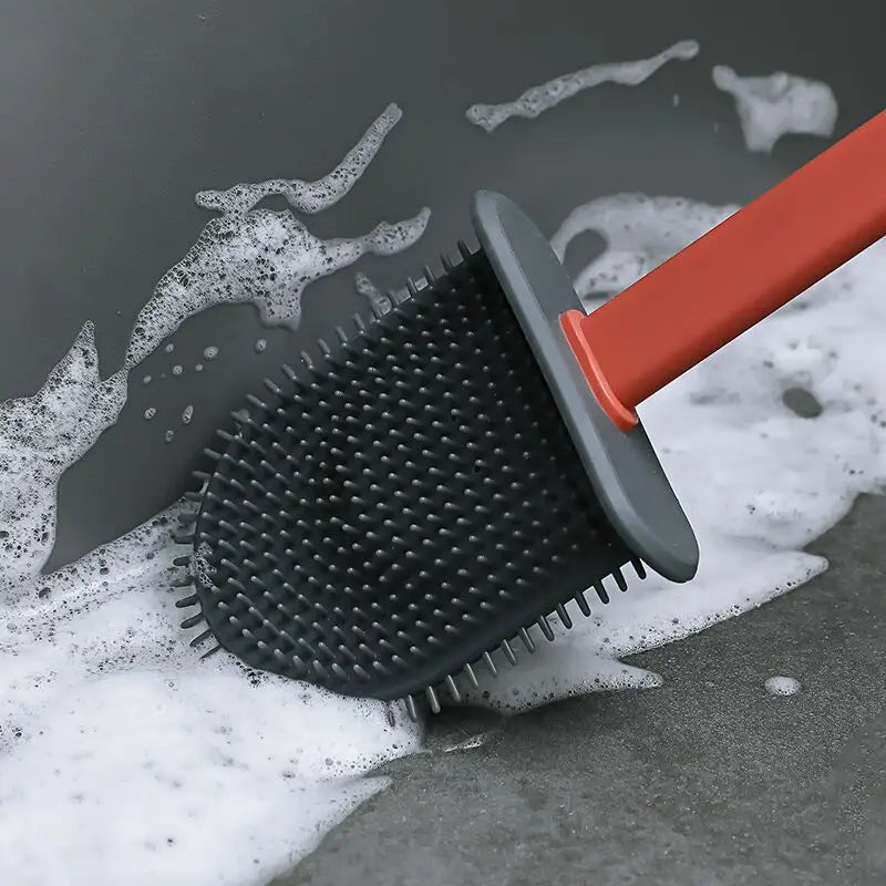 brosse en silicone avec support et poils souples pour nettoyage rapide - vue 6 sur 12
