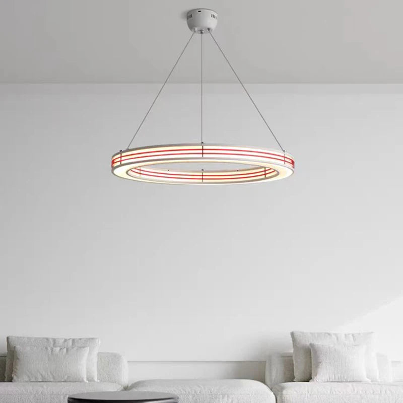lustre art déco 	 style avec anneau et fil réglable - vue 2 sur 16