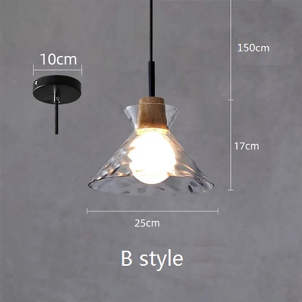 suspension en verre moderne pour décoration intérieure élégante
