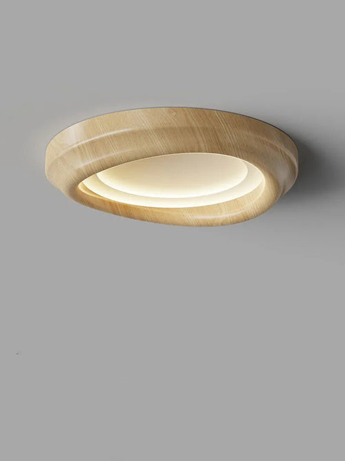 plafonnier imitation noyer crème maison