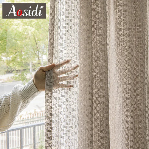 Voilage tulle moderne rayé pour salon chambre fenetre - vue 3 sur 9
