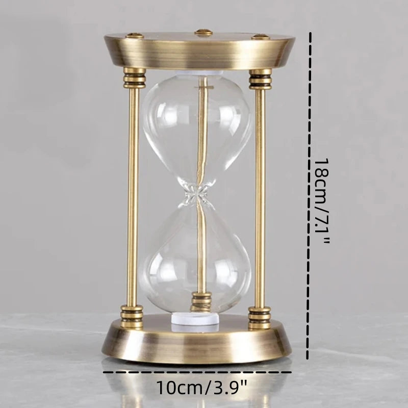 sablier en verre avec piliers décoration de bureau minuterie élégante - vue 13 sur 15