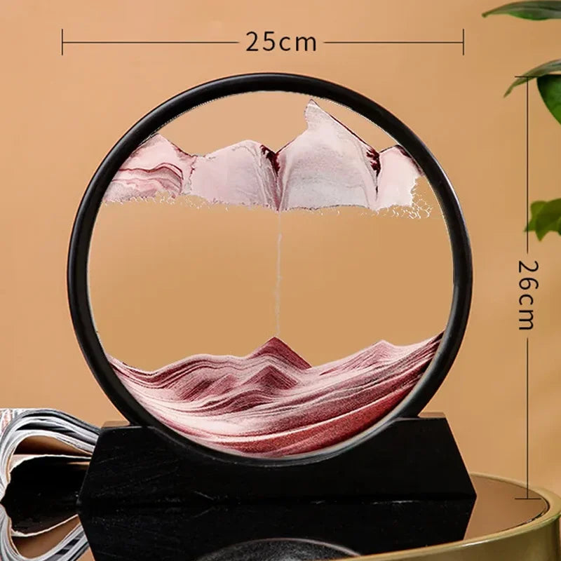 sablier en verre 3d paysage de sable en mouvement décoration artistique - vue 30 sur 54
