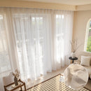 Voilage tulle léger moderne pour fenêtre salon chambre
