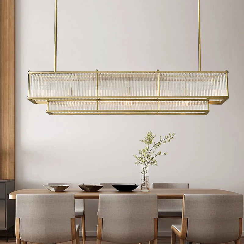lustres en cristal doré modernes pour éclairage intérieur - vue 4 sur 14