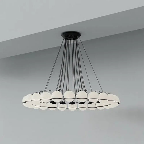lustre moderne en verre créatif pour éclairage intérieur décoratif