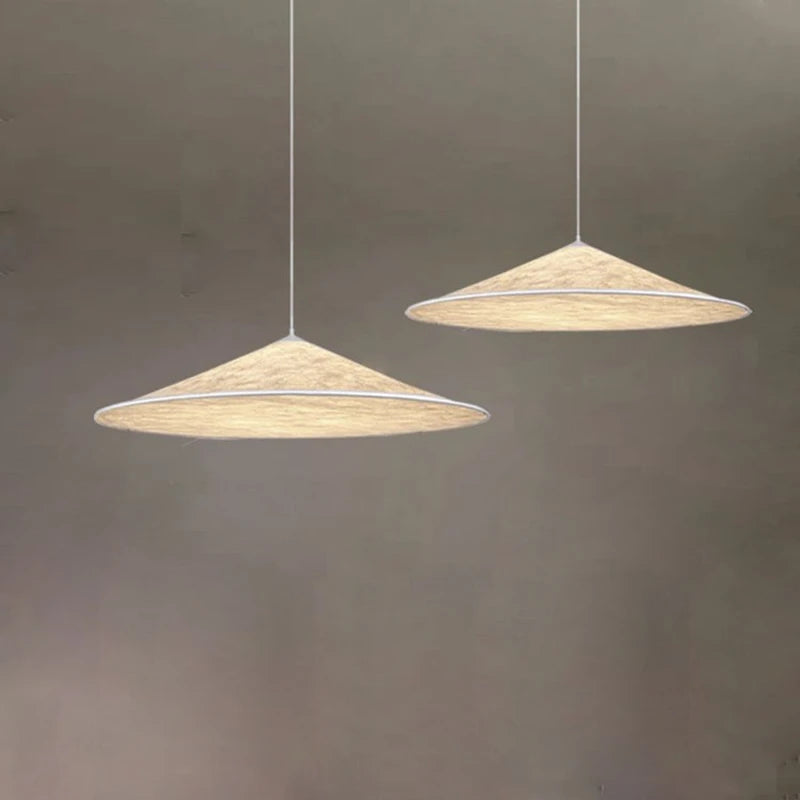 suspension en soie nordique moderne led luminaire suspendu en tissu - vue 7 sur 9
